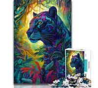 Puzzles for Teenagers Leopard in The Woods Jigsaw Puzzles 1000 Pieces for Adults Teens,Toys Educational Games Stress Relieving Artists Collection, Fine Art 50x75cm