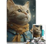 Puzzles for Teenagers Little Prince Cat 1000 Piece Jigsaw Puzzles for Teenagers,is Ideal As A Gift for The Whole Family Suitable for And 14 50x75cm