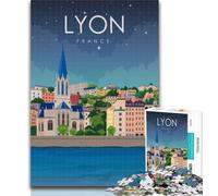 Puzzles for Teenagers Lyon France Travel Art Puzzles 1000 Pieces for Teenagers,learning Educational Toys Unique Home Decor And Gifts 75x50cm