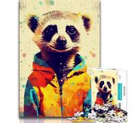 Puzzles for Teenagers Meerkat PopArt Jigsaw Puzzle 1000 Pieces for Adults,Family Game Stress Reliever Difficult Challenge Great Gifts And Toys (50x75cm)
