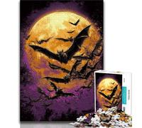 Puzzles for Teenagers Midnight Bats 1000 Piece Jigsaw Puzzles for Teenagers,is Ideal As A Gift for The Whole Family Suitable for And 14 (50x75cm)