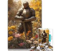 Puzzles for Teenagers Mighty Medieval Knight 1000 Piece Jigsaw Puzzles for Teenagers,Diy Modern Wall Art Unique Gift Home Decor 50x75cm