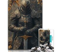 Puzzles for Teenagers Mighty Medieval Knight 1000 Piece Jigsaw Puzzles for Teenagers,is Ideal As A Gift for The Whole Family Suitable for And 14 (26x38cm)