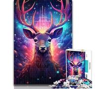 Puzzles for Teenagers Mirage Deer Jigsaw Puzzles 1000 Pieces for Adults Teens,Family Game Stress Reliever Difficult Challenge Secret Santa Gifts 26x38cm