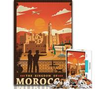 Puzzles for Teenagers Morocco 1000 Pieces Jigsaw Puzzle for Adults& Teens,Stress Reliever Staycation Kill Time Funny Gift 26x38cm