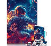 Puzzles for Teenagers Music Astronaut 1000 Piece Jigsaw Puzzles for Teenagers,Fully Interlocking & Randomly Shaped Pieces 26x38cm