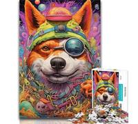 Puzzles for Teenagers Mutant Corgi Adult Jigsaw Puzzles 1000 Pieces,Family Game Stress Reliever Difficult Challenge Secret Santa Gifts 26x38cm