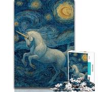 Puzzles for Teenagers Mysterious Unicorn Jigsaw Puzzles for Adults 1000 Piece,Toys Educational Games Stress Relieving Unique Home Decor And Gifts 50x75cm
