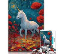 Puzzles for Teenagers Mysterious Unicorn Jigsaw Puzzles for Adults,Challenging Game Toys for Is Ideal As A Gift for The Whole Family 26x38cm