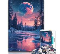 Puzzles for Teenagers Neon Winter Nature 1000 Pieces Jigsaw Puzzles for Adults And Teens,for Home Decoration for Age 14 Years Up 26x38cm