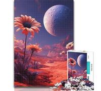 Puzzles for Teenagers Outer Space Flowers Adult Puzzles 1000 Pieces,for Is Ideal As A Gift for The Whole Family for And 14 Years Old 26x38cm