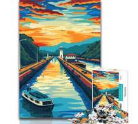 Puzzles for Teenagers Panama Canal Puzzles 1000 Pieces for Adults,Challenging Game Toys for Is Ideal As A Gift for The Whole Family 26x38cm