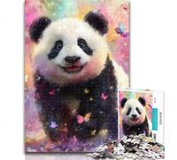 Puzzles for Teenagers Panda on Vacation 1000 Piece Jigsaw Puzzles for Teenagers,is Ideal As A Gift for The Whole Family Suitable for And 14 26x38cm