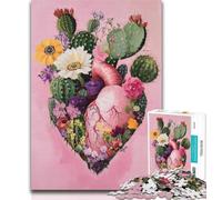 Puzzles for Teenagers Plant Heart 1000 Piece Jigsaw Puzzles for Teenagers,Toys Educational Games Stress Relieving Wall Decoration 26x38cm