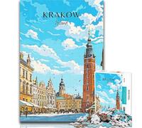 Puzzles for Teenagers Poland Krakow Travel Puzzles 1000 Pieces for Teenagers,learning Educational Toys Unique Home Decor And Gifts 26x38cm