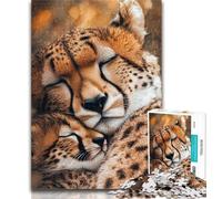 Puzzles for Teenagers Prairie Cheetah 1000 Piece Jigsaw Puzzles for Adults & Teens,Educational Games Home Decoration Deal As Gifts for The Whole Family 50x75cm
