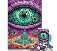 Puzzles for Teenagers Psychedelic Eyes Jigsaw Puzzles 1000 Pieces for Adults Teens,Toys Educational Games Stress Relieving Artists Collection, Fine Art 50x75cm