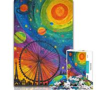 Puzzles for Teenagers Psychedelic Oil Painting 1000 Pieces Jigsaw Puzzle For Adults Teens,gifts for Friends And Family for for Age 14 50x75cm