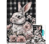Puzzles for Teenagers Rabbit Jigsaw Puzzles for Adults 1000 Piece,Toys Educational Games Stress Relieving Unique Home Decor And Gifts 50x75cm
