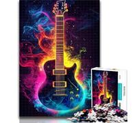 Puzzles for Teenagers Rainbow Guitar Jigsaws Puzzles 1000 Pieces for Teenagers Gifts,Birthday Present, Gifts for And Age 14 50x75cm