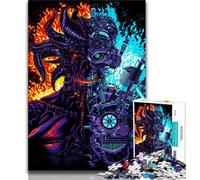 Puzzles for Teenagers Robot Vs Demon Adult Puzzles 1000 Pieces,for Is Ideal As A Gift for The Whole Family for And 14 Years Old (26x38cm)