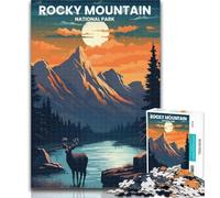 Puzzles for Teenagers Rocky Mountain 1000 Pieces Jigsaw Puzzle for Adults& Teens,Stress Reliever Staycation Kill Time Funny Gift 26x38cm