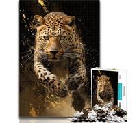 Puzzles for Teenagers Running Cheetah Adult Jigsaws 1000 Pieces Difficult,Challenging Game And Family Play Secret Santa Gifts 50x75cm
