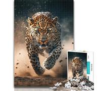 Puzzles for Teenagers Running Leopard 1000 Pieces Jigsaw Puzzle for Adults& Teens,Family Entertainment Toys Is Ideal As A Gift for The Whole Family 50x75cm