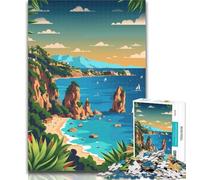 Puzzles for Teenagers Sardinia Landscape Puzzles 1000 Pieces for Adults,Challenging Game Toys for Is Ideal As A Gift for The Whole Family 26x38cm