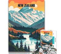 Puzzles for Teenagers Serene New Zealand Jigsaw Puzzle 1000 Pieces for Teenagers,Decompressing Intellectual Educational Toy Birthday Present, Gifts 75x50cm
