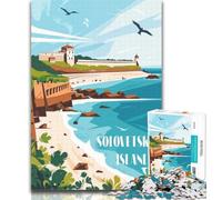 Puzzles for Teenagers Solovetsky Serenity 1000 Piece Jigsaw Puzzle for Adults And Teenagers,Birthday Present, Gifts for And Age 14 26x38cm