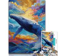 Puzzles for Teenagers Spiritual Whale 1000 Pieces Jigsaw Puzzle For Adults Teens,gifts for Friends And Family for for Age 14 50x75cm
