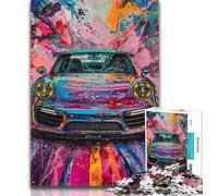 Puzzles for Teenagers Sports Car Graffiti Jigsaw Puzzles for Adults 1000 Piece,Toys Educational Games Stress Relieving Unique Home Decor And Gifts 26x38cm