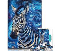 Puzzles for Teenagers Starry Sky Zebra 1000 Piece Jigsaw Puzzles for Adults,gifts for Friends And Family for Age 14 Years Up 26x38cm