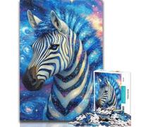 Puzzles for Teenagers Starry Sky Zebra 1000 Piece Jigsaw Puzzles for Adults & Teens,Educational Games Home Decoration Deal As Gifts for The Whole Family 50x75cm