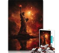 Puzzles for Teenagers Statue of Liberty 1000 Piece Jigsaw Puzzles for Adults,gifts for Friends And Family for Age 14 Years Up 26x38cm
