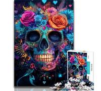 Puzzles for Teenagers Sugar Skull Adult Puzzles 1000 Pieces,for Is Ideal As A Gift for The Whole Family for And 14 Years Old (50x75cm)