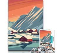 Puzzles for Teenagers Svalbard Poster 1000 Piece Jigsaw Puzzle for Adults And Teenagers,Secret Santa Gifts for And Age 14 75x50cm