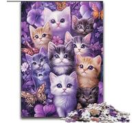 Puzzles for Teenagers Teens 1000pc Puzzle A Group of Cats, for Age 14 Years And over Home Decor As A Gift for The Whole Family And Friends 26x38cm