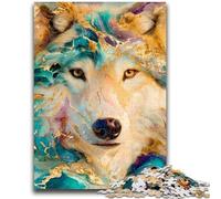 Puzzles for Teenagers Teens 1000pc Puzzle Animal Wolf Art Help The Brain Exercise Addictive Toys to Cultivate Patience Suitable for Couples 50x75cm