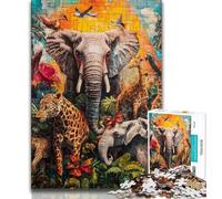 Puzzles for Teenagers Teens 1000pc Puzzle Animal World,Challenging Game Toys for Is Ideal As A Gift for The Whole Family (38x26cm)