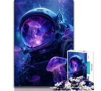 Puzzles for Teenagers Teens 1000pc Puzzle Astronaut And Jellyfish,Learning Educational Toys Family Games Educational Game for Birthday,Chrismas 75x50cm