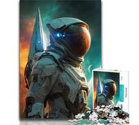 Puzzles for Teenagers Teens 1000pc Puzzle Astronaut,Artistic Wall Decor & Birthday Gift Idea for Friends,Home Office 38X26CM
