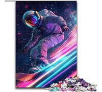 Puzzles for Teenagers Teens 1000pc Puzzle Astronaut Surfing, Games Toys Gift Unique Birthday And Gifts for And Age 14 Years Up (Size 50x75cm)