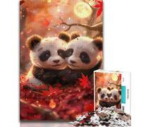 Puzzles for Teenagers Teens 1000pc Puzzle Baby Panda,Learning Educational Toys Family Games Unique Birthday And Gifts 38X26CM