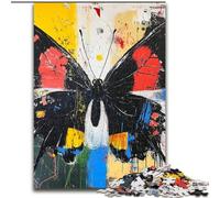 Puzzles for Teenagers Teens 1000pc Puzzle Basquiat Style Butterfly, Challenging Game Toys Wall Decoration Unique Birthday And Xmas Gifts (Size 26x38cm)