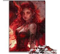 Puzzles for Teenagers Teens 1000pc Puzzle Beautiful Lady Demon with Wings, Games Toys Gift Unique Birthday And Gifts for And Age 14 Years Up (Size 26x38cm)