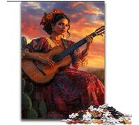 Puzzles for Teenagers Teens 1000pc Puzzle Beautiful Mexican Woman Help The Brain Exercise Addictive Toys to Cultivate Patience Wall Decoration 50x75cm