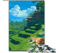 Puzzles for Teenagers Teens 1000pc Puzzle Beautiful Orange Cat, Stress Relief with Fully Interlocking Randomly Shaped Pieces for And 14 Years Old (size 26x38cm)