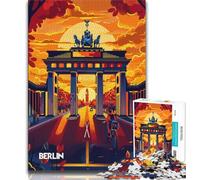 Puzzles for Teenagers Teens 1000pc Puzzle Berlin Sunset,Learning Educational Toys Family Games Unique Birthday And Gifts (75x50cm)